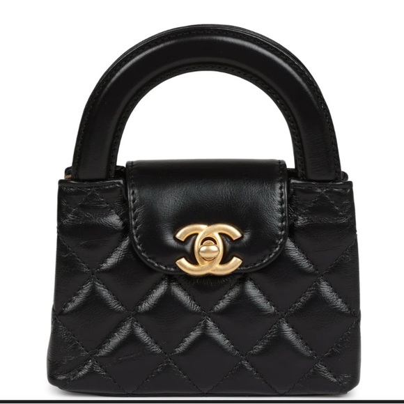 Brand New Chanel Nano Kelly Mini Black Quilted Leather Handbag - Picture 2 of 14